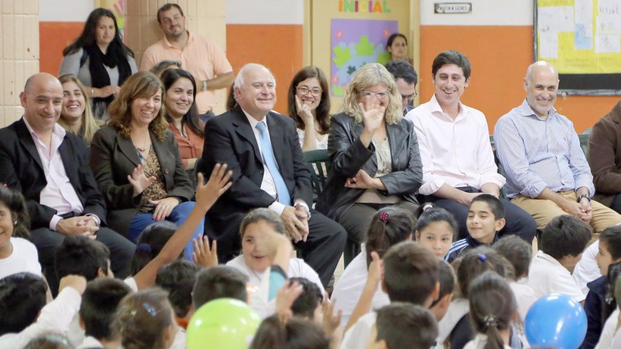 NUEVA LEY./ Lifschitz y Balagu&eacute; durante la jornada de ayer en Santa Fe.- Foto: santafe.gov.ar