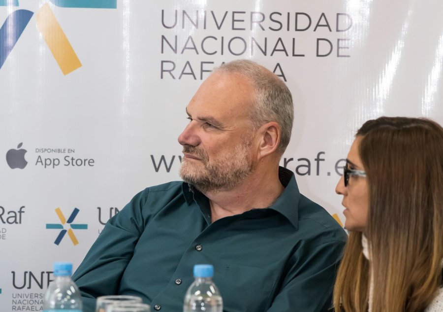 FOTO PRENSA UNRAF// MANFRED BRILL./ El profesional  que visita la casa local de altos estudios.