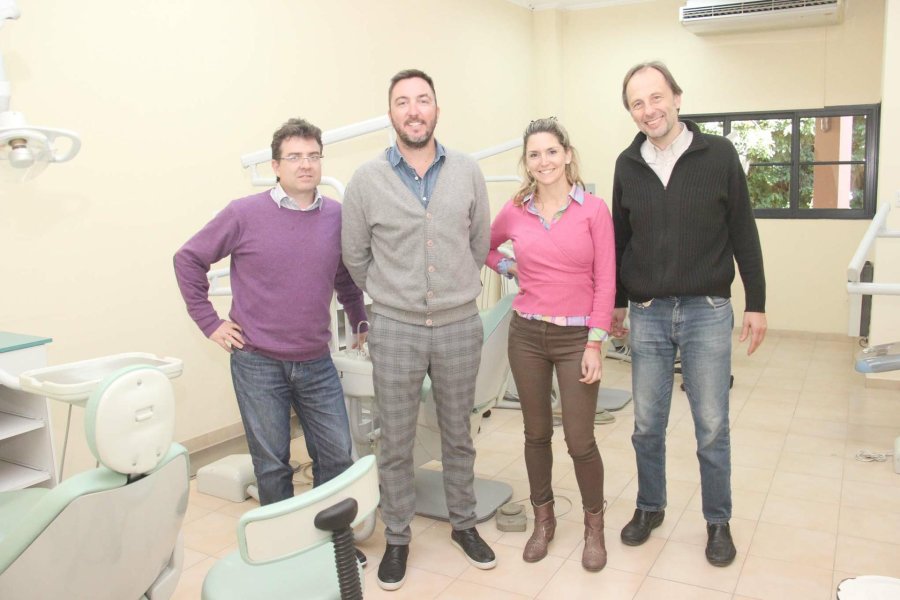 FOTO J. BARRERA MATIAS SEFFINO. El presidente de la AONS destac&oacute; el acompa&ntilde;amiento de los profesionales a la entidad.  FOTO J. BARRERA DIRECTIVOS DE AONS. Hugo Pedrola, Mat&iacute;as Seffino, Mar&iacute;a Eugenia Negro y David Heinzmann.
