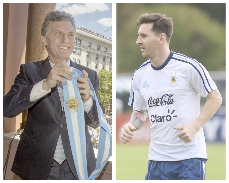 MACRI Y MESSI. Partes de un imaginario tr&iacute;pode. FOTO ARCHIVO