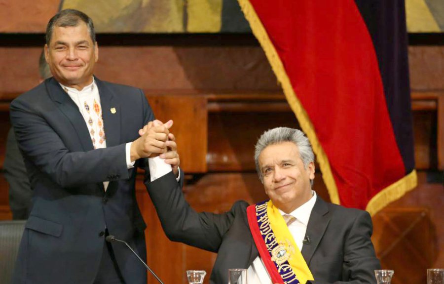 FOTO AFP-NA EXALIADOS. Correa y Moreno, hoy adversarios.