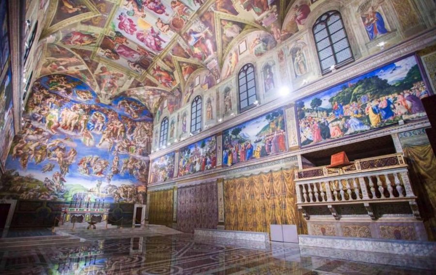 FOTO ARCHIVO// CAPILLA SIXTINA./ A trav&eacute;s de un espect&aacute;culo multimedia cobra via la genial obra de Miguel Angel.