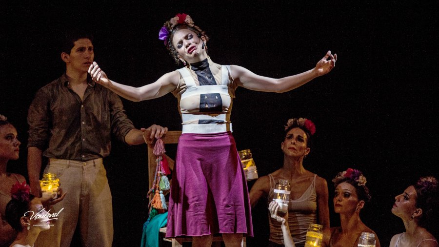 FOTO PRENSA LA MASCARA// FRIDA./ Escena de la pieza que se conocer&aacute; el pr&oacute;ximo 28.