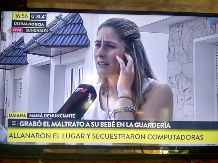 FOTO LA OPINION DAIANA, MADRE DE DYLAN. El canal Todo Noticias (TN) le dio amplia cobertura nacional al suceso ocurrido en Sunchales.
