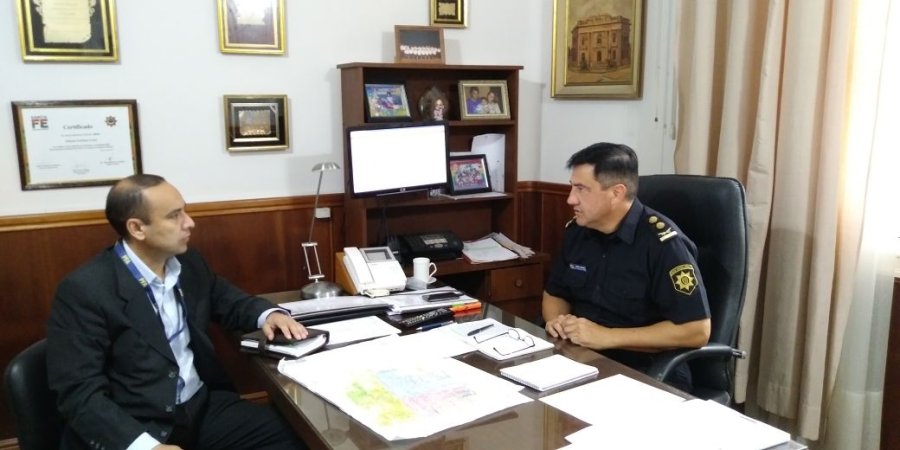 FOTO UR V QUIROZ Y FORNI. Los jefes policiales intercambiaron experiencias y aportes sobre la labor conjunta de aqu&iacute; en m&aacute;s.