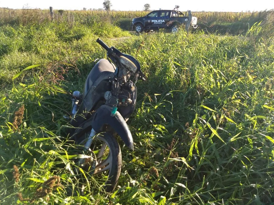 FOTO UR V EN SUNCHALES. Fue recuperada una moto Guerrero Trip 110 c.c.
