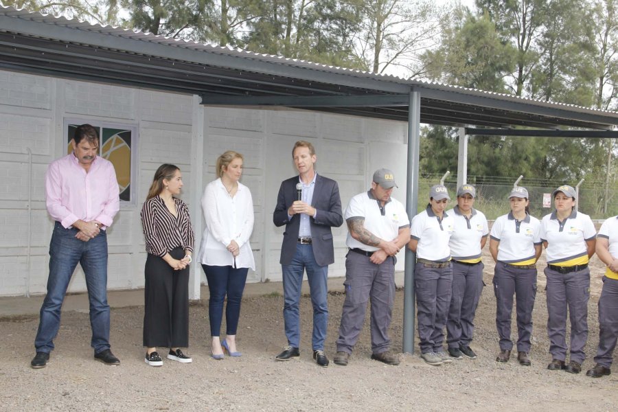 FOTO F. MELCHIORI// INAUGURACION./ Gonzalo Toselli pronunciando su mensaje ante integrantes del Ejecutivo y de la GUS.