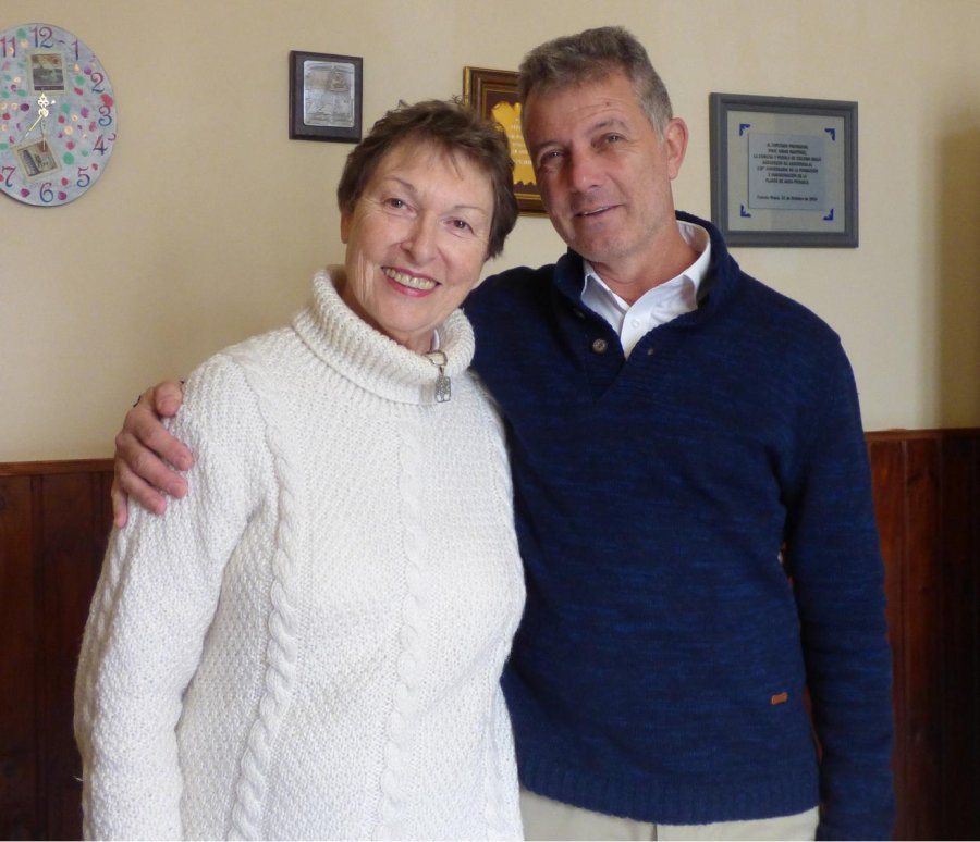 FOTO PRENSA OM// VISITA./ Eva Guelbert de Rosenthal junto al diputado Omar Mart&iacute;nez.
