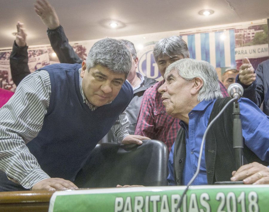 FOTO NA LOS MOYANO. Pablo y Hugo Moyano, l&iacute;deres del gremio camionero.