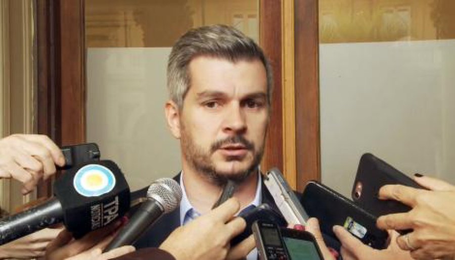 FOTO NA PE&Ntilde;A. En rueda de prensa con los periodistas acreditados en Casa Rosada.