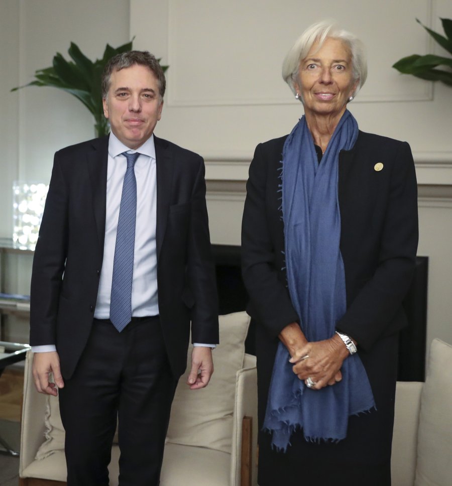 FOTO NA ALBUM DE FOTOS. Lagarde se encontr&oacute; con Caputo y luego con Dujovne.