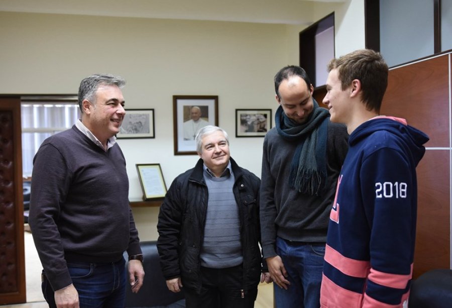 FOTO CP// EN LA INTENDENCIA./ Luis Castellano, Carlos Dellasanta, Sebasti&aacute;n Garetto y Mariano Brasca.
