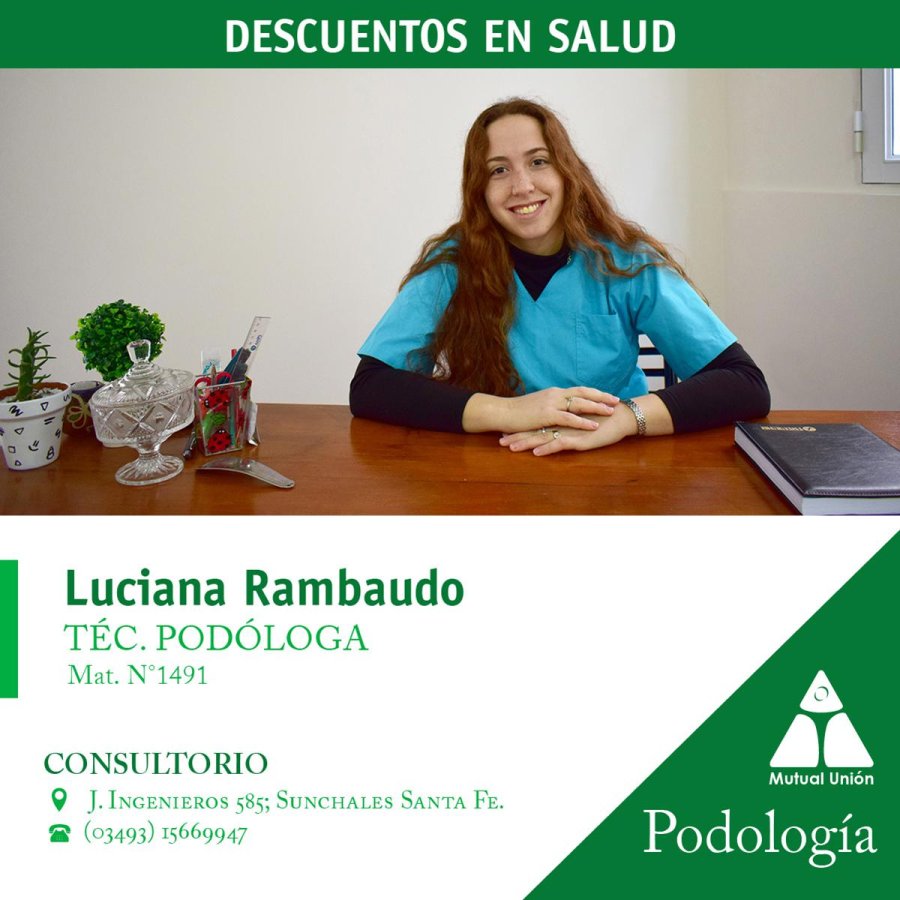 FOTO PRENSA MUTUAL// LUCIANA RAMBAUDO./ La nueva pod&oacute;loga que se desempe&ntilde;a en la Mutual.