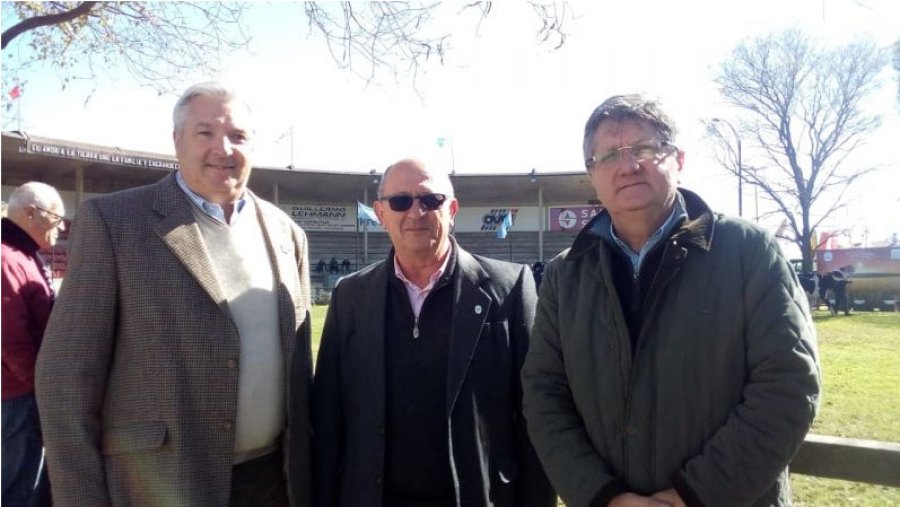 FOTO SRR EN LA EXPO./ Pedro Rostagno, Adolfo Castignani y Rub&eacute;n Ferrero.
