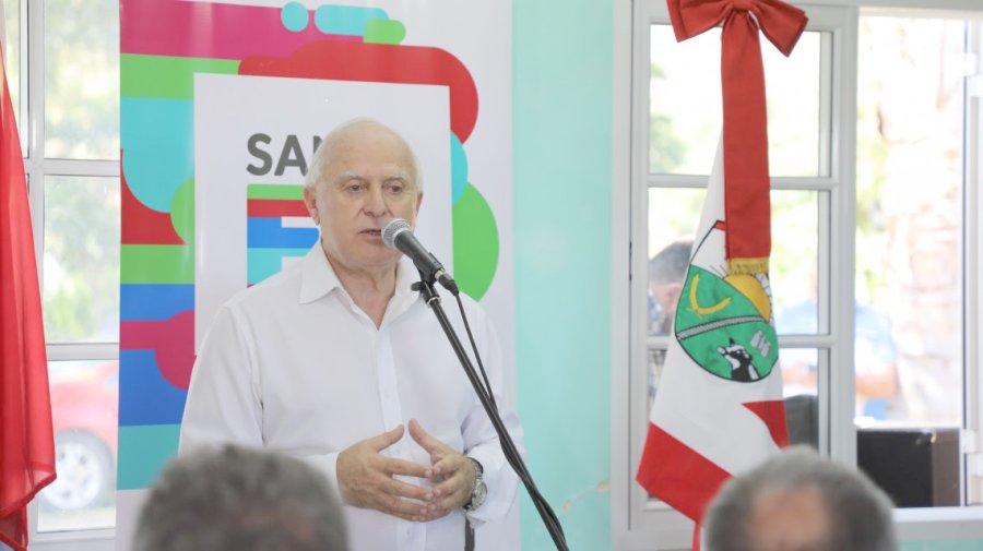 FOTO SCS// MENSAJE./ El gobernador, Miguel Lifschitz durante su exposici&oacute;n.