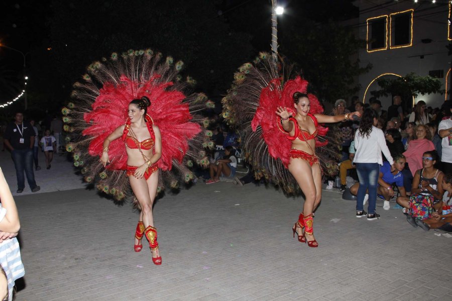 FOTO F. MELCHIORI// DECLARATORIA DE INTER&Eacute;S./ Oma Mart&iacute;nez, Fabrina Girard, Gonzalo Toselli y Antonio Bonfatti. MANGUEIERA// haciendo gala de sus pergaminos alcanz&oacute; especial lucimiento. IRUYA./ Otra de las prestigiosas comparsas que entreg&oacute; todo en e