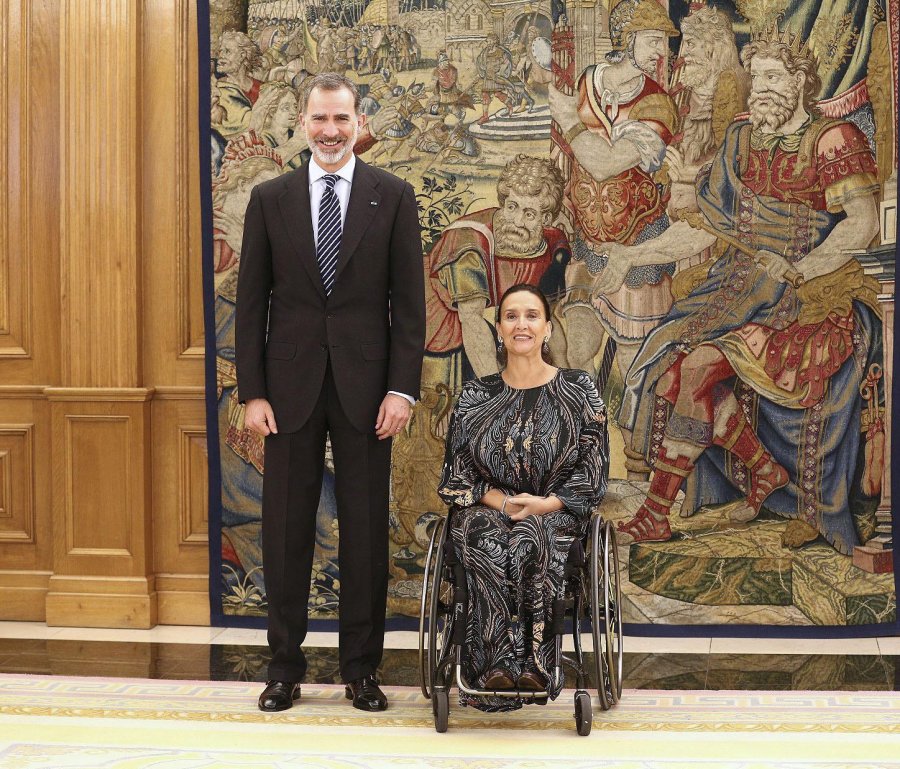 FOTO NA// EN EL PALACIO DE LA ZARZUELA./ Felipe VI junto a la vicepresidente Gabriela Michetti.
