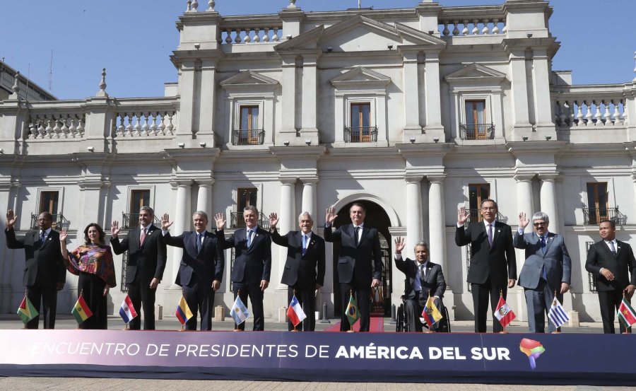 FOTO NA  PRESIDENTES. Los mandatarios de los pa&iacute;ses integrantes del Prosur.