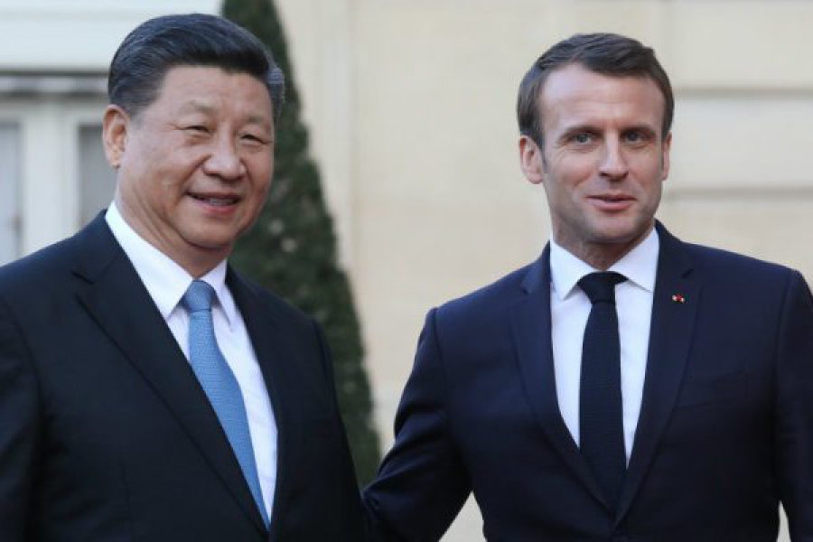 FOTO AFP-NA ENCUENTRO. Xi Jinping y Macron en Francia.