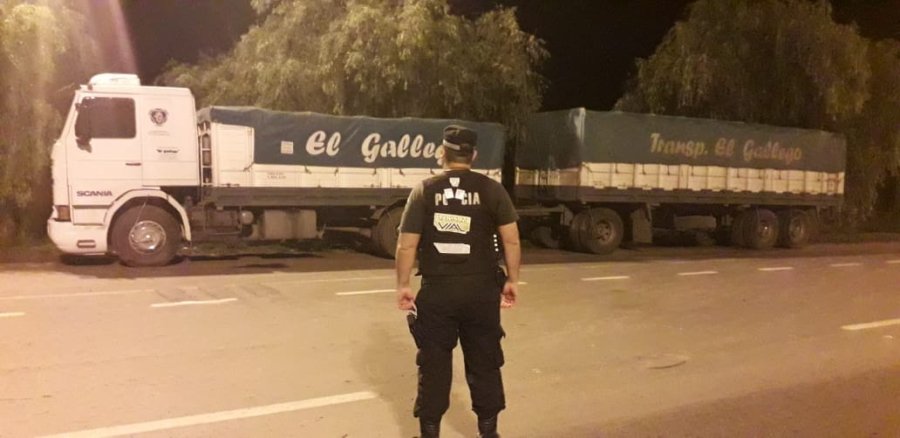 FOTO LA OPINION CAMION RETENIDO. Su conductor registr&oacute; un resultado positivo, en un control de alcoholemia.
