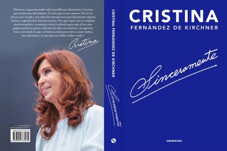 FOTO NA PUBLICACION. Tapa y contratapa del libro de Cristina Kirchner.