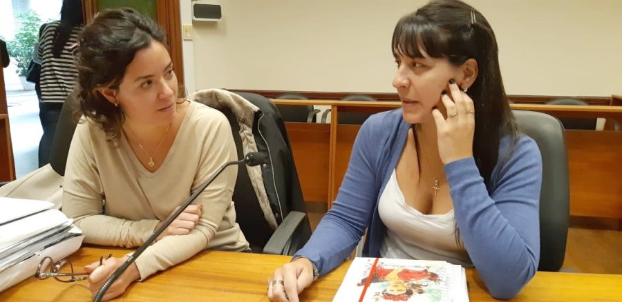 FOTO PRENSA MPA FISCALES. Alejandra Del R&iacute;o Ayala y Celeste Minniti.