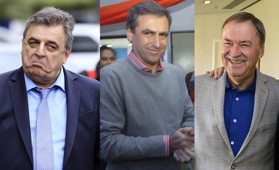 FOTO NA A LAS URNAS. Negri, Mestre y Schiaretti.