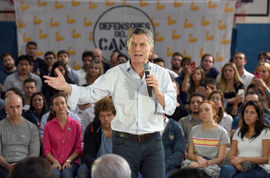 FOTO NA MACRI. Encabez&oacute; un acto en el marco de la plataforma Defensores del Cambio.