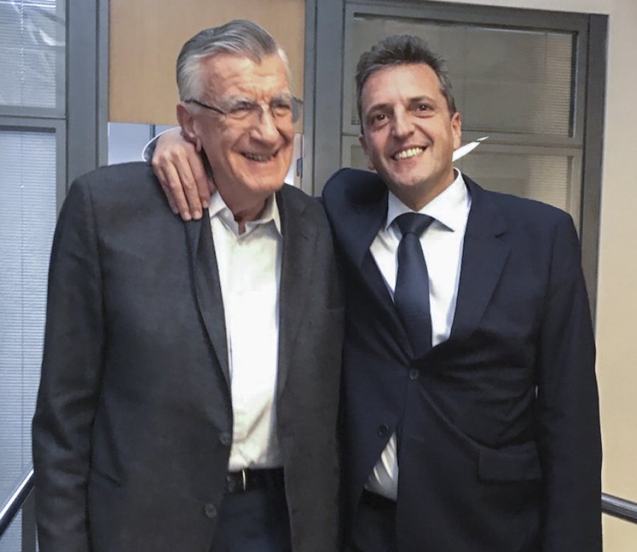 FOTO NA SONRISAS. Gioja y Massa, otra vez juntos.