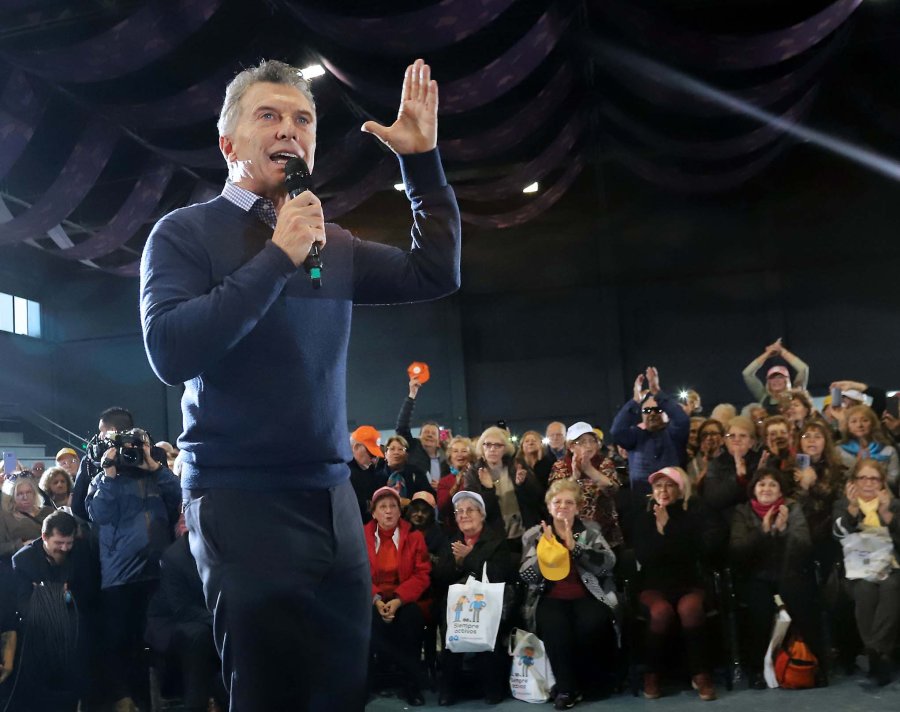 FOTO NA PRESIDENTE. Macri en el lanzamiento de los Juegos de las Personas Mayores 2019.