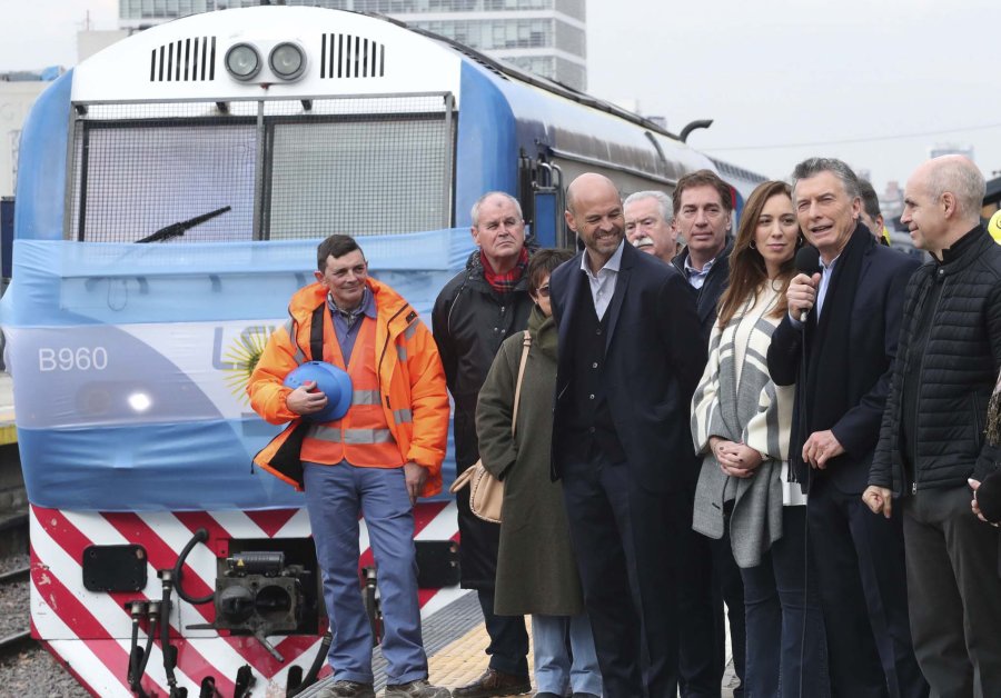 FOTO NA EN CAMPA&Ntilde;A. Macri, Vidal y Larreta en la inauguraci&oacute;n.
