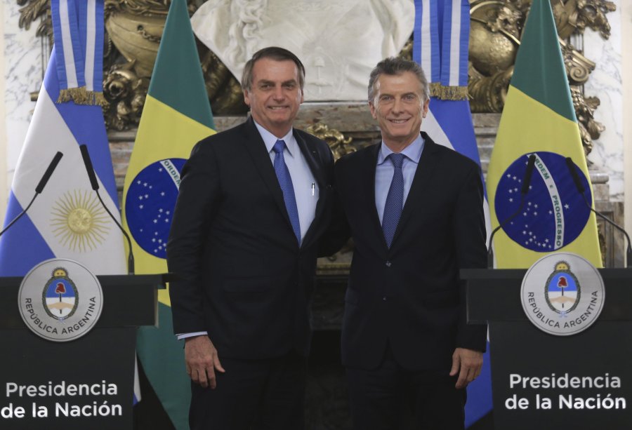 FOTO ARCHIVO  EN SINTONIA. Macri y Bolsonaro volver&aacute;n a verse ma&ntilde;ana en la capital santafesina.