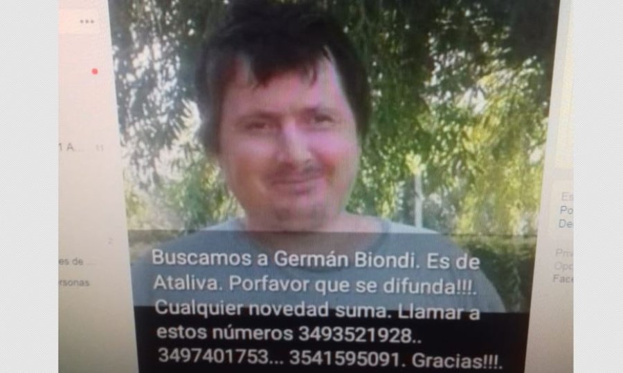 FOTO ARCHIVO GERMAN BIONDI. El joven atalivense contin&uacute;a siendo buscado.