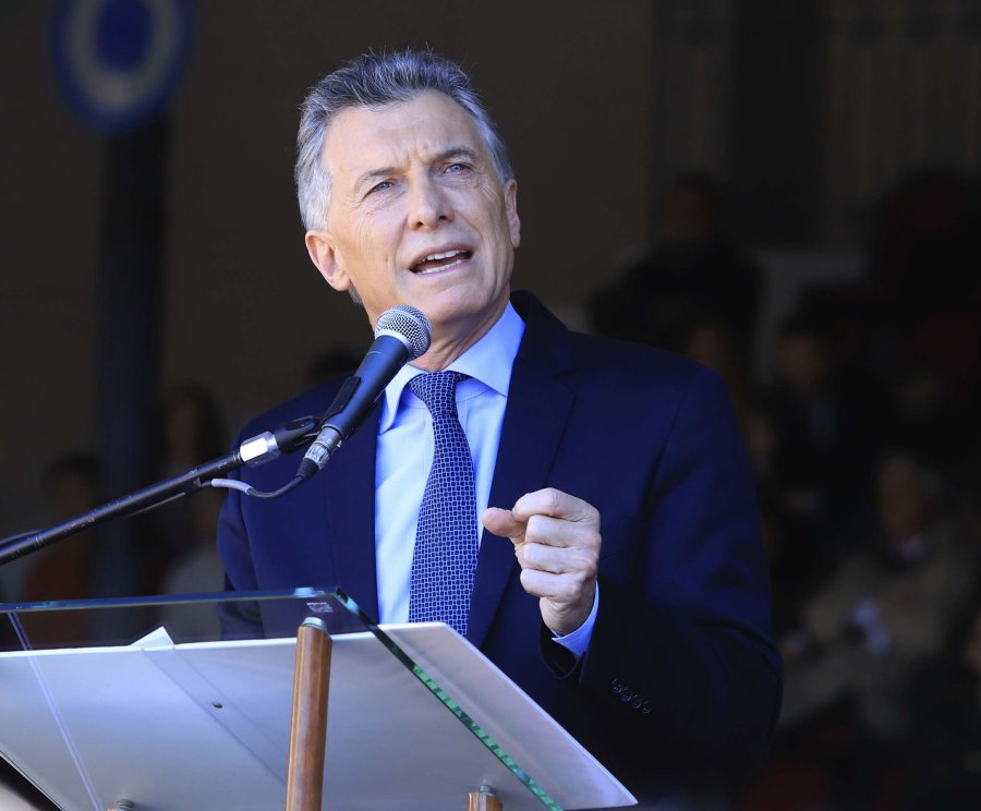 FOTO NA DISCURSO. Macri arranc&oacute; aplausos del p&uacute;blico durante su mensaje.