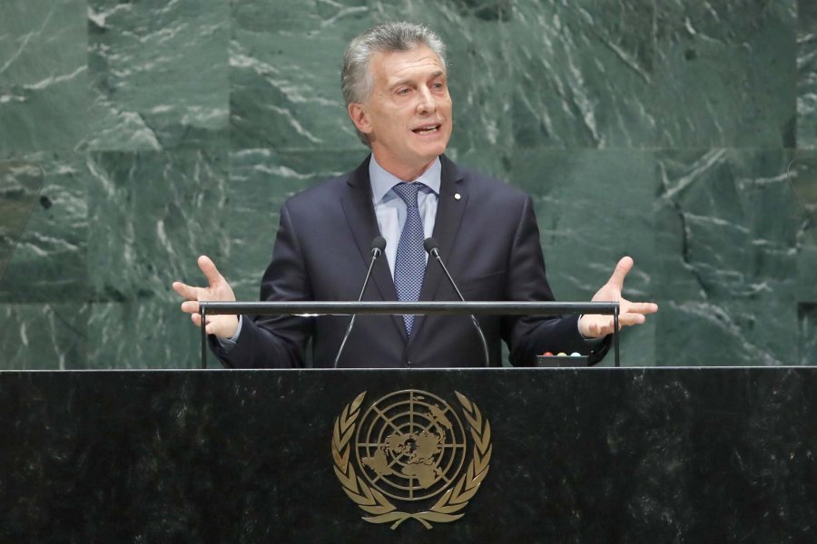 FOTO NA MACRI EN LA ONU. Disert&oacute; ante el resto de los presidentes.