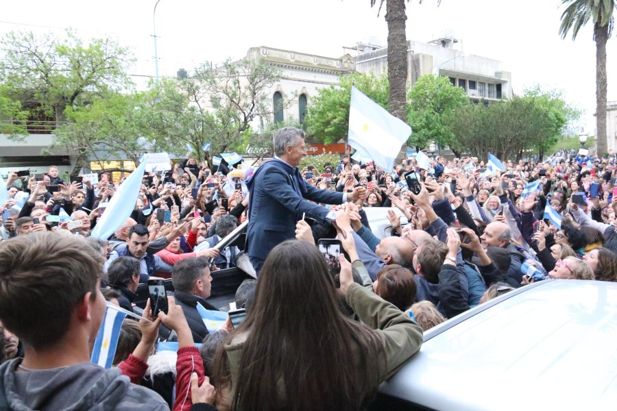 FOTO ARCHIVO J. BARRERA  EN RAFAELA. Macri cuando estuvo el mi&eacute;rcoles pasado en esta ciudad.