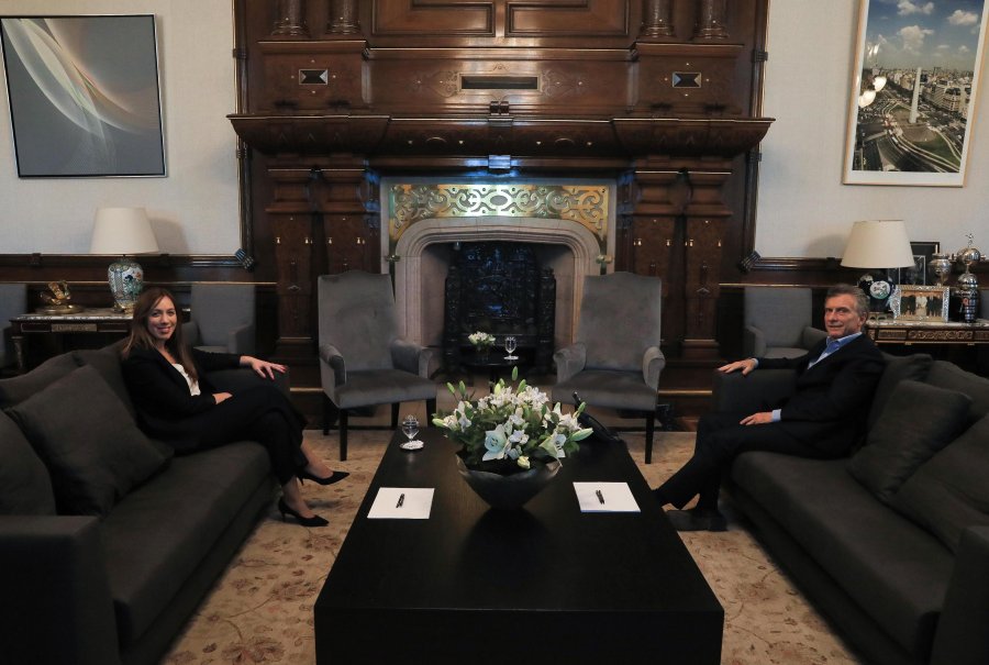 FOTO NA INTERNA. Macri recibi&oacute; a Mar&iacute;a Eugenia Vidal.