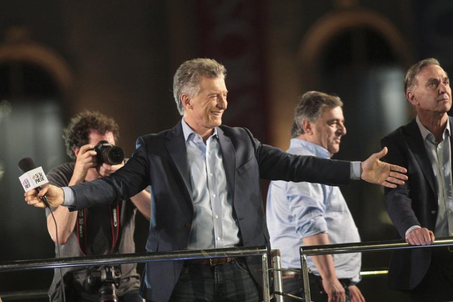 FOTO ARCHIVO NA MACRI. Cuando estuvo cerrando la campa&ntilde;a del "S&iacute;, se puede" en C&oacute;rdoba.