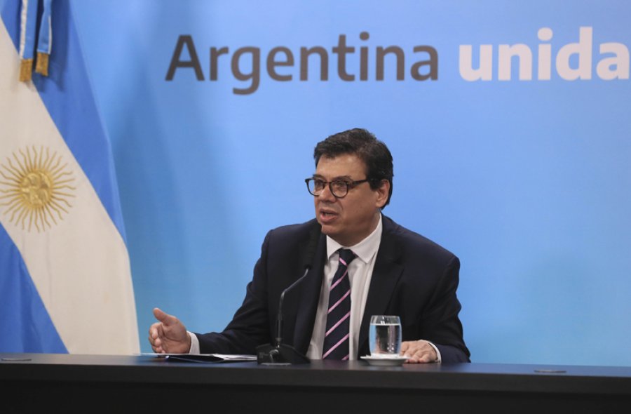 FOTO NA CLAUDIO MORONI. El ministro de Trabajo realiz&oacute; el anuncio en conferencia de prensa en Casa Rosada.