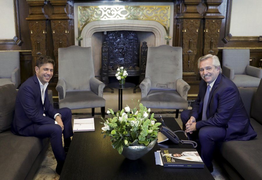 FOTO NA CON EL GOBERNADOR. El presidente Alberto Fern&aacute;ndez recibi&oacute; a Axel Kiciloff.
