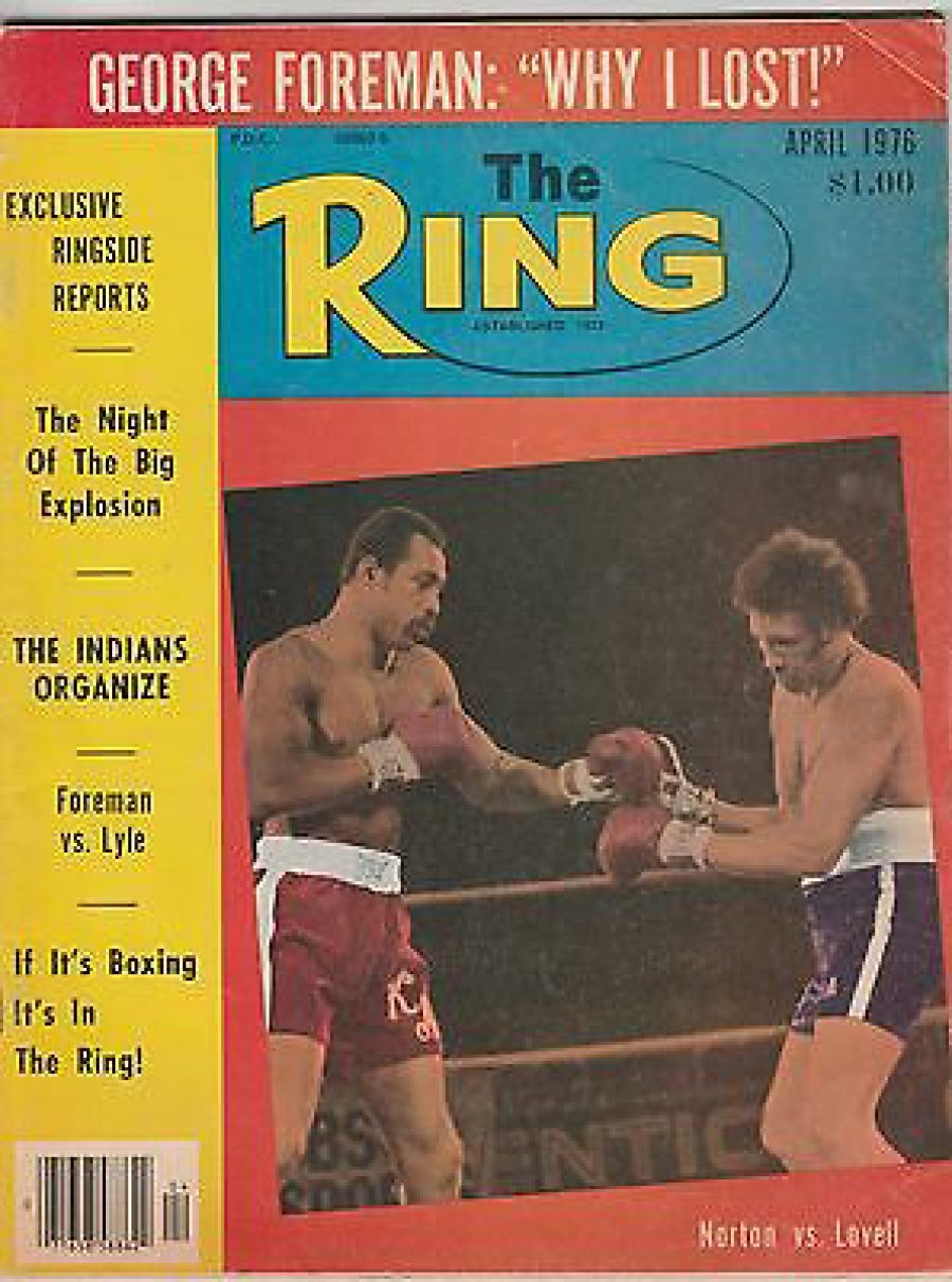 ARCHIVO LAS PRUEBAS. Lovell ante Ken Norton. Esto si fue real. Tapa de &ldquo;The ring&rdquo; (Abril 1976)