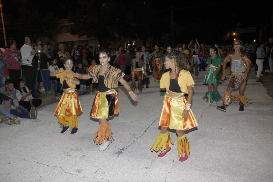 FOTO F. MELCHIORI.// DESFILE./ Algunas de las agrupaciones que le pusieron sello a la edici&oacute;n 2020: Club Dance; Pintados Chiquilines; Abuelos en Acci&oacute;n y Maranath&aacute;.