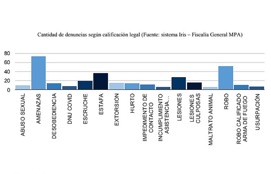 FOTO MPA GRAFICO. La discriminaci&oacute;n de las denuncias por tipo.