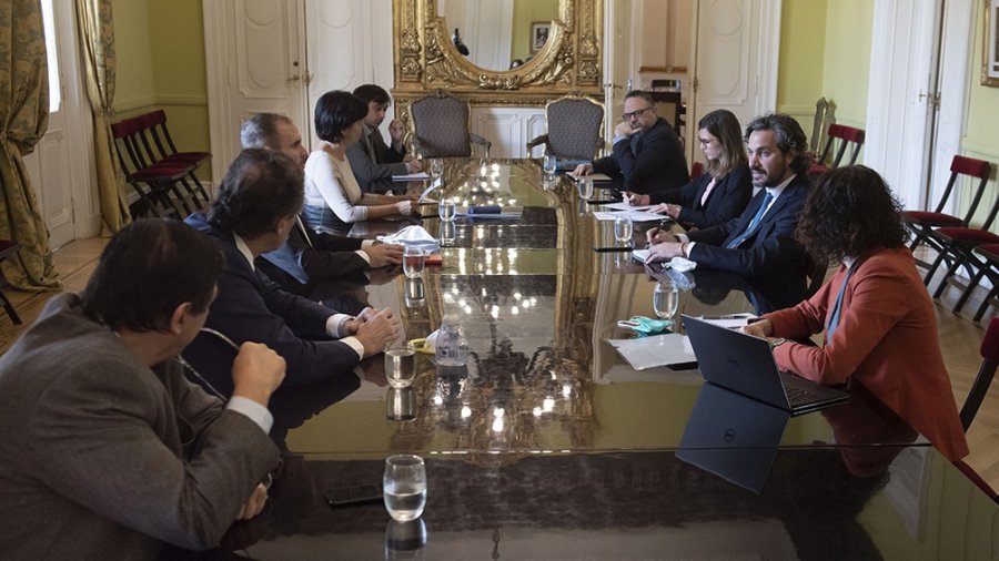 FOTO NA SANTIAGO CAFIERO. Presidi&oacute; una reuni&oacute;n del gabinete econ&oacute;mico.