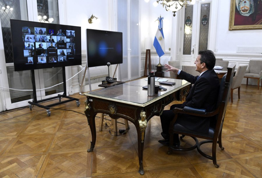 FOTO NA SERGIO MASSA. Estuvo al frente de la prueba el presidente de la C&aacute;mara