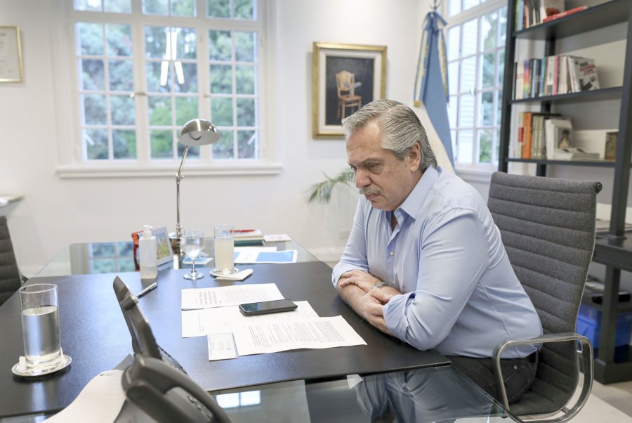 FOTO NA ALBERTO FERNANDEZ. Reiter&oacute; que nuestro pa&iacute;s "quiere negociar".