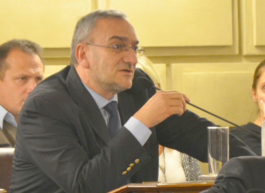 FOTO ARCHIVO SENADORES ALCIDES CALVO Y FELIPE MICHLIG. El justicialista de Castellanos y el radical de San Cristóbal le dieron impulso al proyecto.