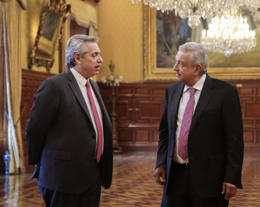 FOTO ARCHIVO NA PRESIDENTES. Fern&aacute;ndez y L&oacute;pez Obrador en el Palacio Nacional de M&eacute;xico.