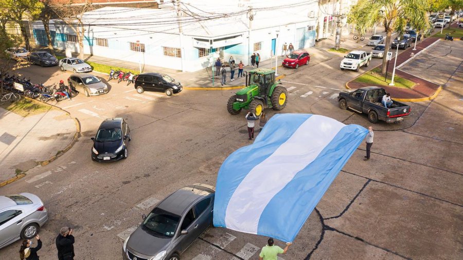 FOTO NA MOVILIZACION. Se concret&oacute; ayer en la ciudad santafesina de Avellaneda.