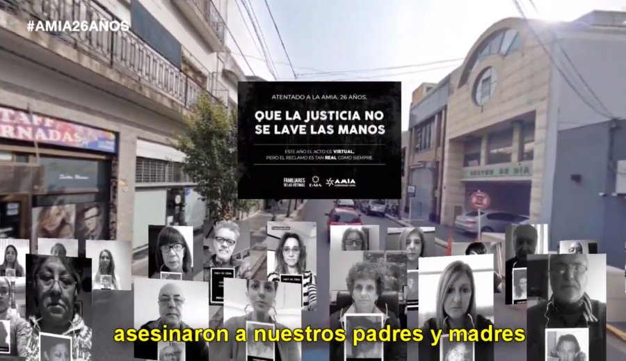 FOTO NA AMIA. Se desarroll&oacute; una conmemoraci&oacute;n virtual del atentado de 1994.